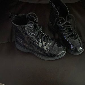 Glitter combat boots
